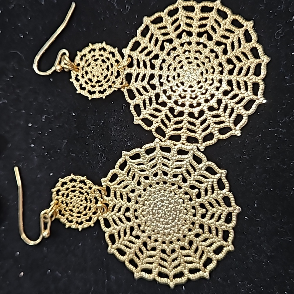 Spider web earrings
